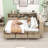 Crionna Wood Daybed with Built-In Storage Drawers and Shelves-274304908