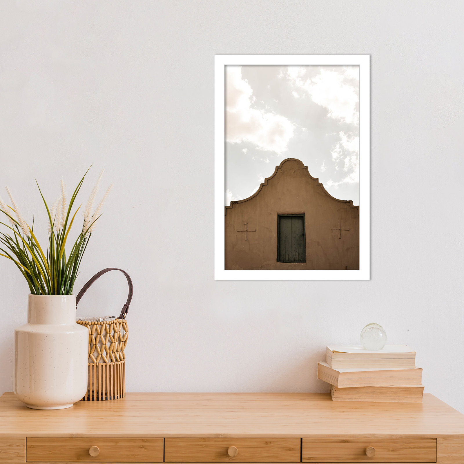 Norfork "Settlers Shelter" Print, White, 17" H x 12" W