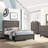Cabrillo Grey Oak Wood Full Panel Bed