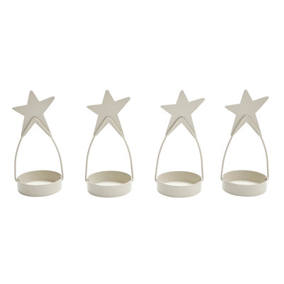 Festive Finds Star Tealight Holder Set of 4 4x1.75x1.75