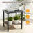 Outdoor Wicker Side Table with Steel Top – Functional and Stylish Storage End Table for Patios, Balconies, Porches, and Decks