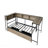 Corner Bed Frame Full Size With Bookcase And 2 Underbed Storage Drawers, Modern Full Bed With Led Light And Charging Station, Modern Daybed ,Left And Right Interchangeable, Grey-1268821110
