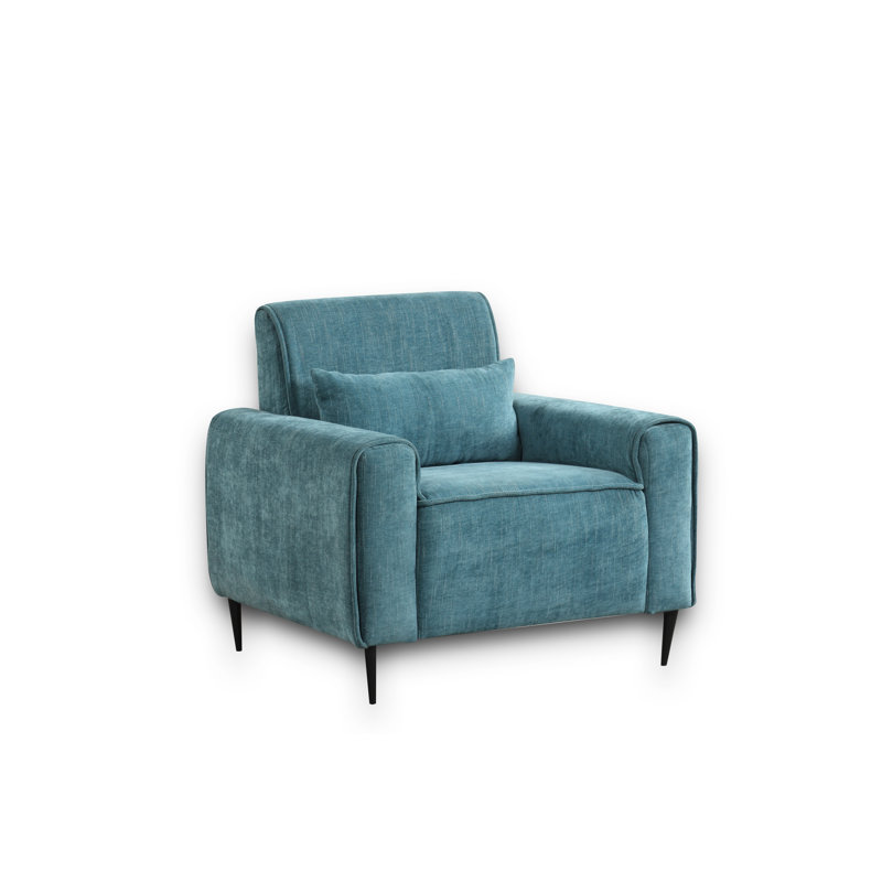 Othoniel Upholstered Armchair, Blue Chenille