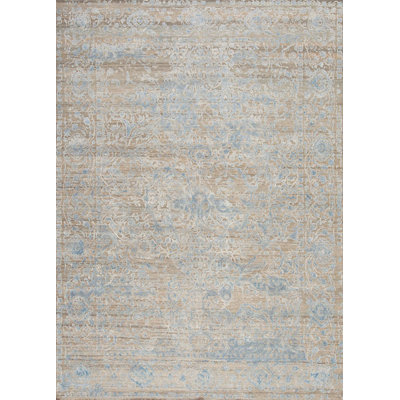 Epic Hand Knotted Area Rug in Blue/Beige