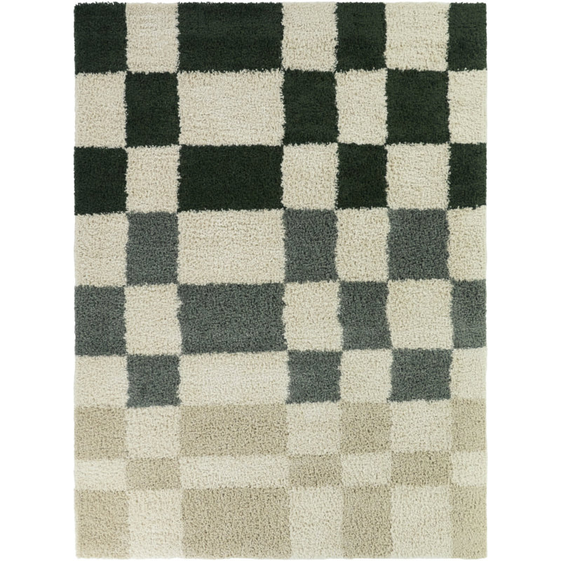 Tapis vert / bleu Nessler, Rectangle 5 pi 3 po x 7 pi
