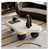 Plateau blanc / base noire