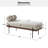 Michalak 48'' W  Industrial Bench with Pillow and Solid Wood Frame-2080386585