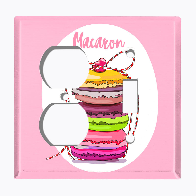 Plaque d'interrupteur en métal (prise Macaron Love