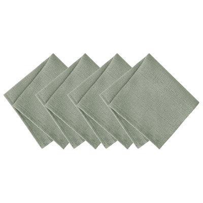 Ensemble de 4 serviettes Avo à texture unie résistantes à l'eau et aux taches
