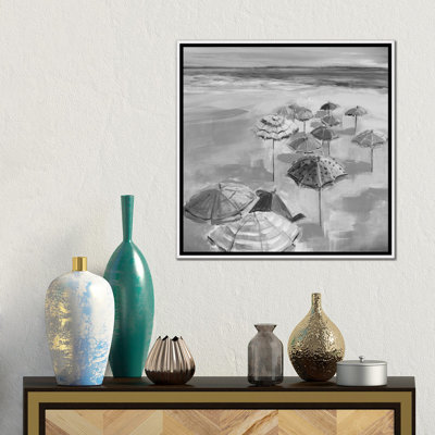 Umbrella Beach I - Black & White 6 Pcs.