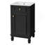 Meuble-lavabo de style français avec lavabo en céramique et porte à fermeture en douceur