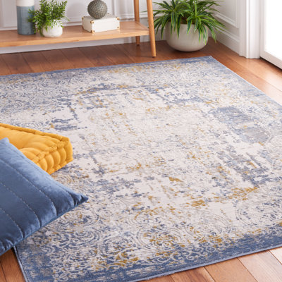 Tapis beige / bleu Palma 322