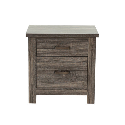 Wooden 2 Drawers Nightstand