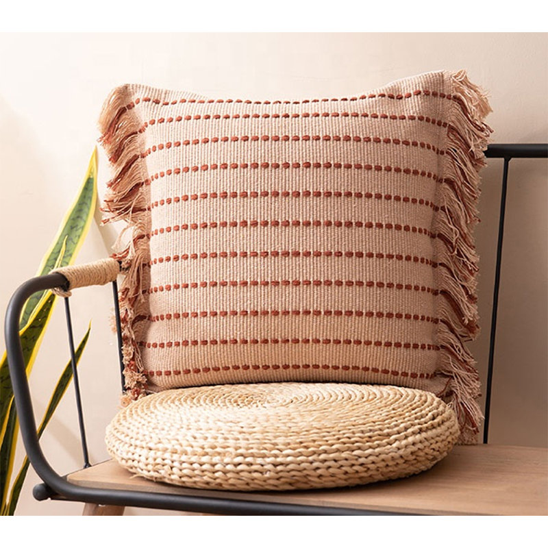  Square Cotton Pillow, Pillow Cover Only - No Insert, Vintage Pink