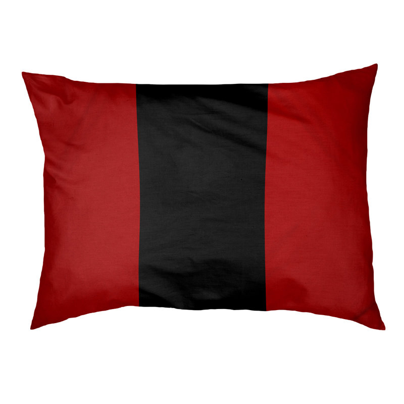 Coussin Ohio Football, Très grand (l 50 po x P 40 po x H 7 po), Écarlate / Noir