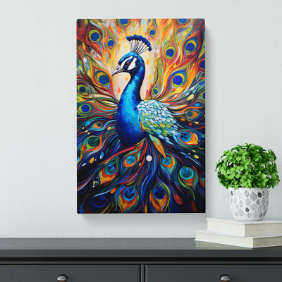 Peacock Abstract - No Frame Print