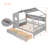 Gray Full Size Wooden Bed With Roof And 2 Storage Drawers, Shelf For Trinkets, Structure Gray, Size, Bed, Roof, Combs, Comfortable Sleep Zone-1146234935