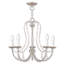 Lustre classique / traditionnel à 5 lumières de style bougie avec détails en cristal Gaiwan-152604054-233272577
