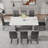 Marble Glass Dining Table(Only Table)-364990816