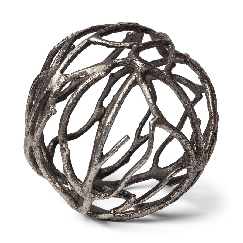 Sculpture en métal Workington, Argent, H 7 po x l 7 po x P 7 po