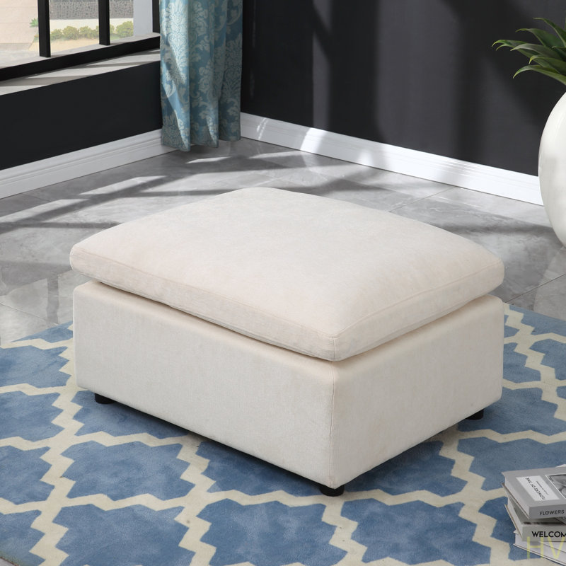 Repose-pieds modulaire carré moderne pour canapé modulaire, canapé modulaire, chenille