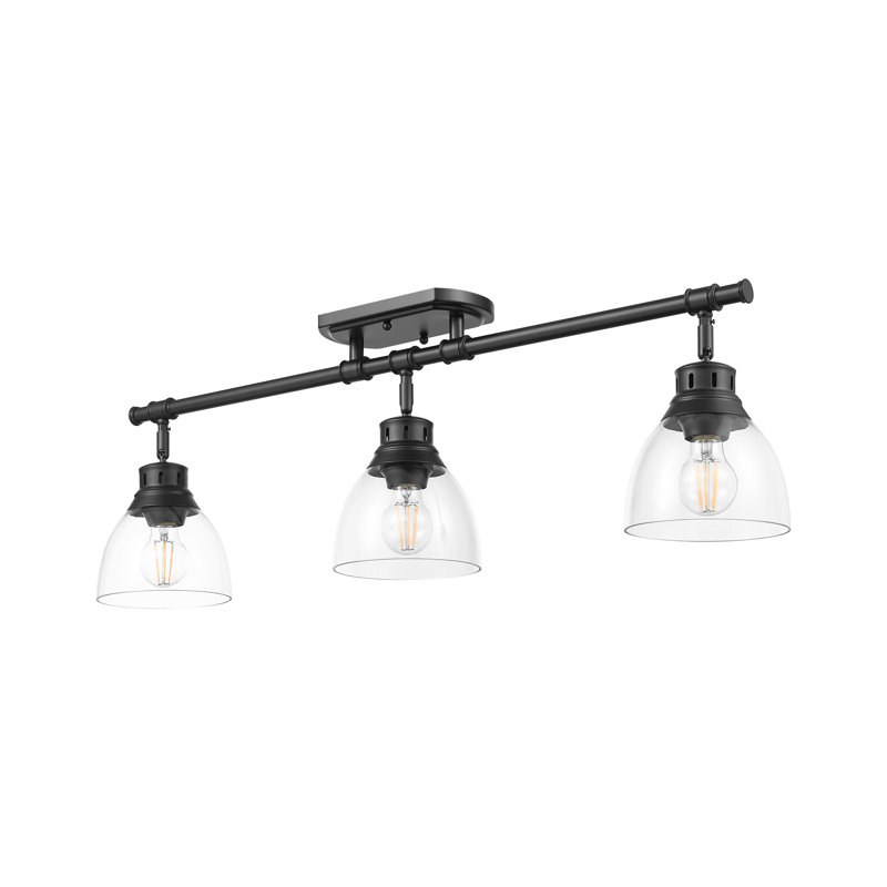 Plafonnier semi-encastré 3 lumières Iftimie, Noir mat