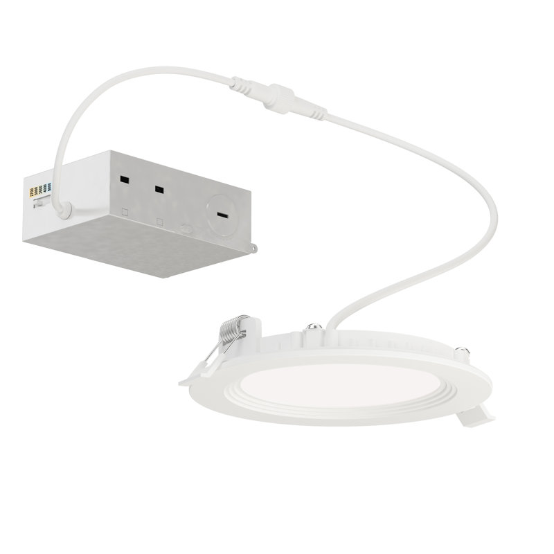Plafonnier mince encastré, 10 W, H 1 po x l 4,75 po x P 4,75 po