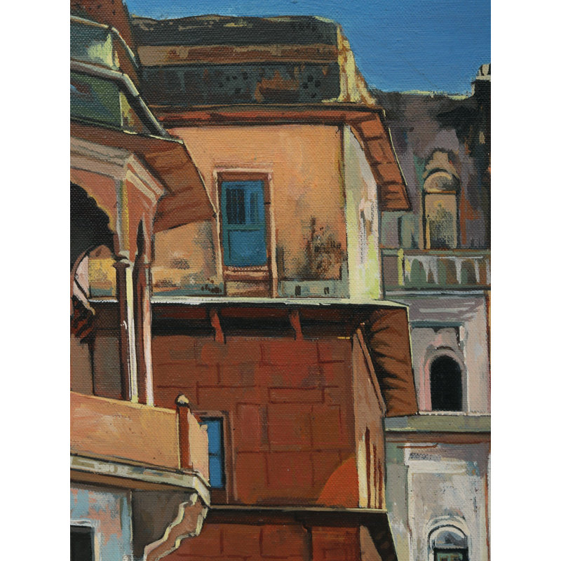 "Sacred Waters" Banaras Ghat, reproduction d'art sur toile