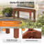 40-Inch Solid Wood Backless Outdoor Bench-722609462