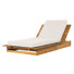 Dorgen Outdoor Acacia Wood Chaise Lounge With 3-Position Adjustable Backrest & Cushion