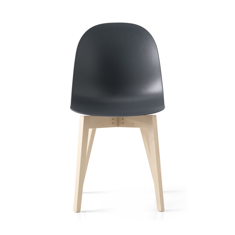 Academy Side Chair with Wooden Frame, Bleached, Matte Taupe