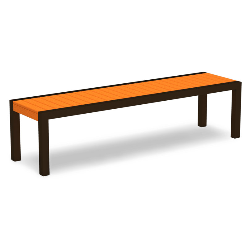 Banc POLYWOOD MOD 68 ", Tangerine, Bronze texturé