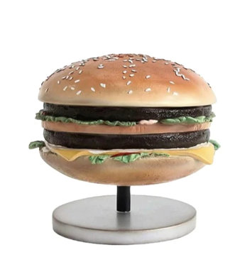 Aban Double Cheeseburger On Stand Over Sized Statue