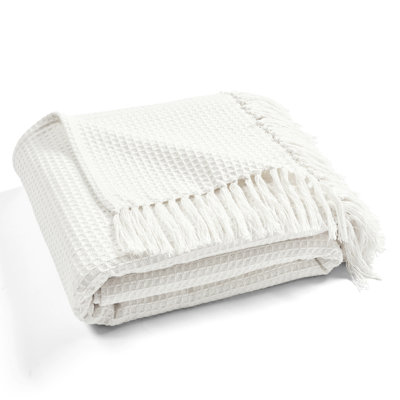 Couverture en tricot de coton gaufré