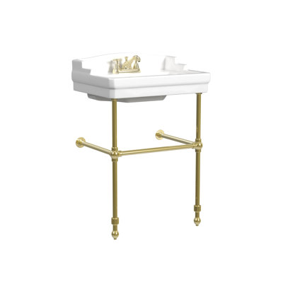 Cheviot Products Essex 24" Console Bathroom Sink with Overflow & Metal Base