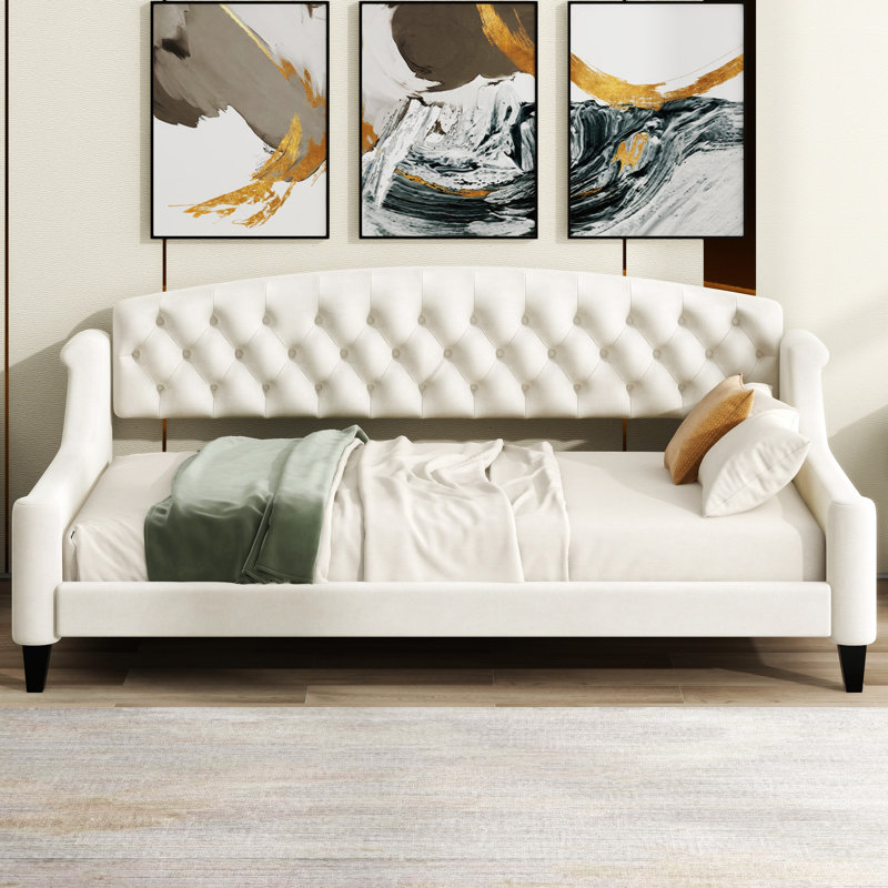 Lit de jour Modern Luxury, Beige, Lit simple