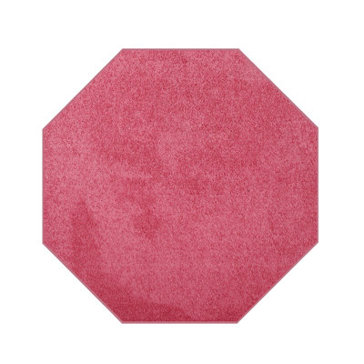 Modern Plush Pet and Kids Friendly Solid Color Pink Area Rugs, Stain & Fade Resistance, Perfect for Living Room, Dining Room, Bedroom, Playroom and Kidsroom, Event, Wedding, Chadwick Rug