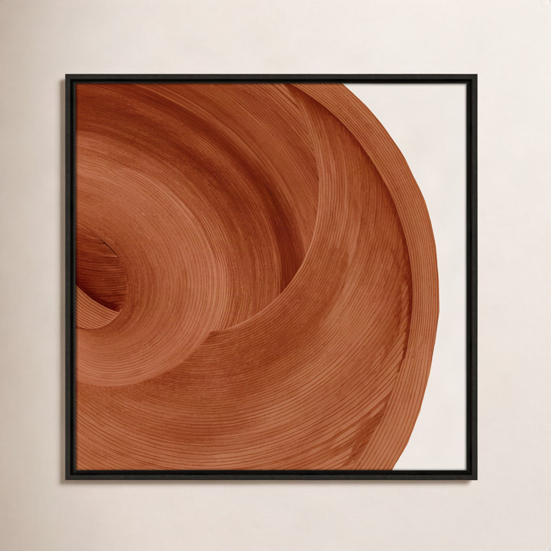 Thormond Affogato - Cadre flottant, reproduction d'art sur toile, H 25,5 po x l 25,5 po x P 2 po, Espresso