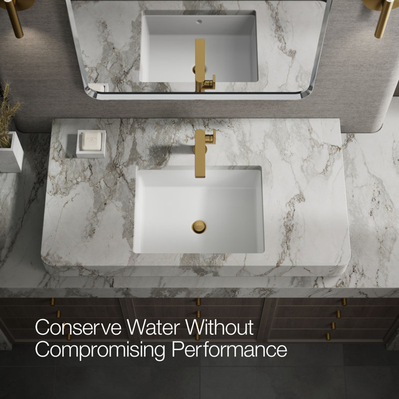 Composed® Single-Handle Bathroom Faucet with Drain Assembly, Vibrant Brushed Moderne Brass