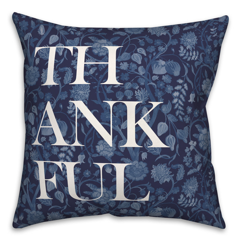  Housse et insert de coussin carré Thankful Floral, 16" x 16"