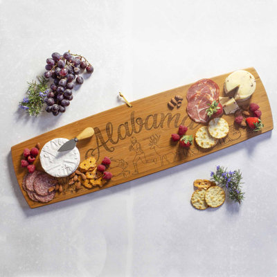 Alabama 30-Inch Engraved Bamboo Charcuterie Board
