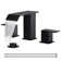 Square Widespread 2-handle Bathroom Faucet with Drain Assembly