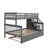 Twin Over Full Bunk Bed with Trundle, Storage Drawers & Guard Rail, Staircase Wood Frame for Bedroom or Dorm-892678918