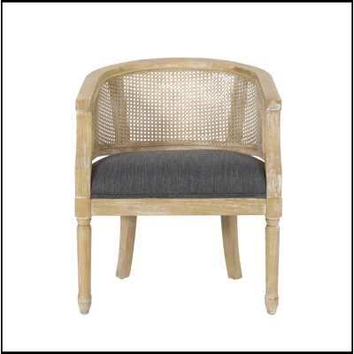 Chaise d'appoint en bois d'hévéa gris anthracite