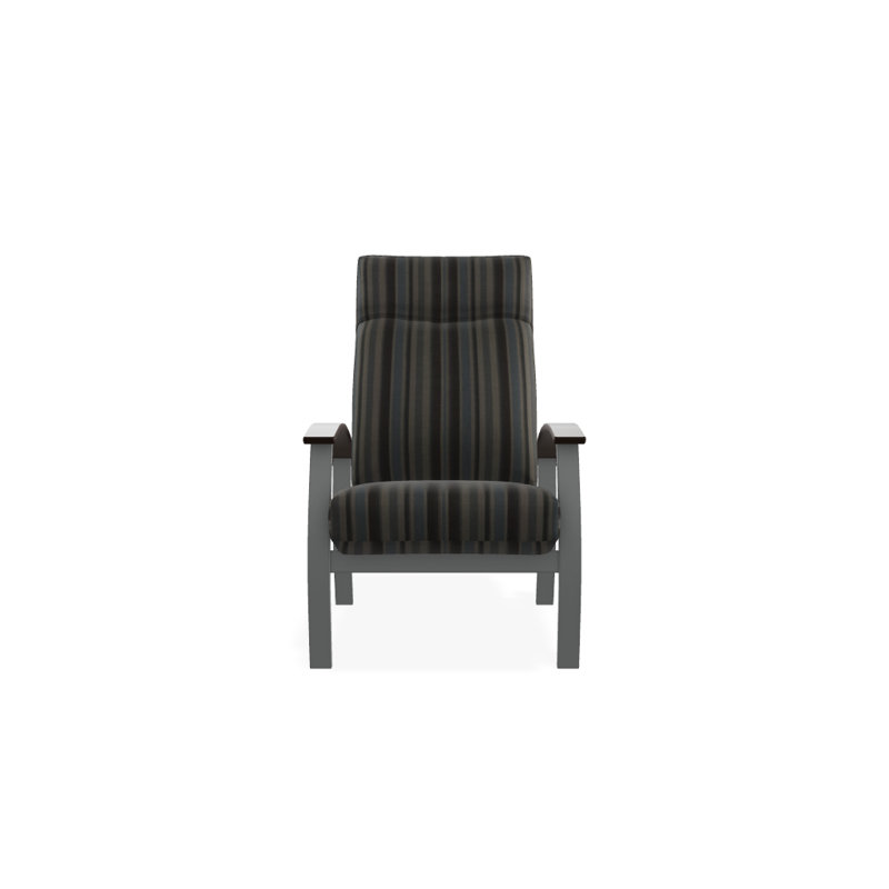Chaise de patio inclinable avec coussins Askar, Aperçu de nuage, Kona P10, Graphite texturé