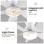 Ventilateur de plafond encastré blanc 30 po avec éclairage, ventilateur de plafond à 5 pales à profil bas, moteur à courant continu, réversible à 6 vitesses, télécommande, DEL à 3 couleurs à intensité variable pour les petites chambres d'enfants-356033261