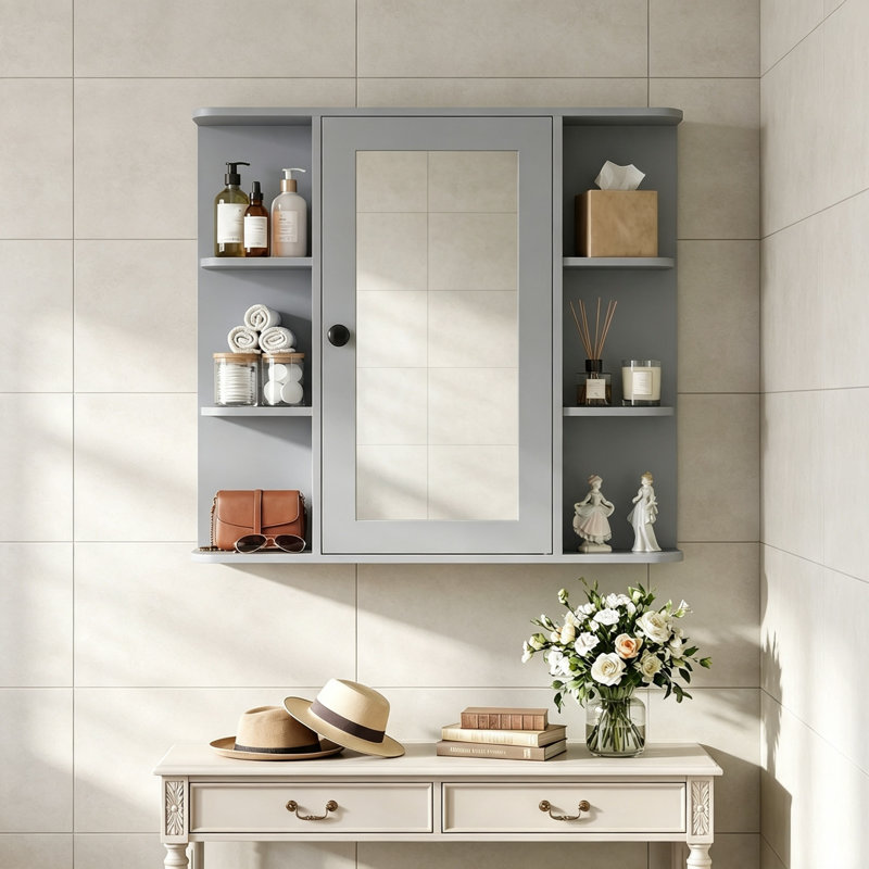 Bathroom Cabinet, Gray