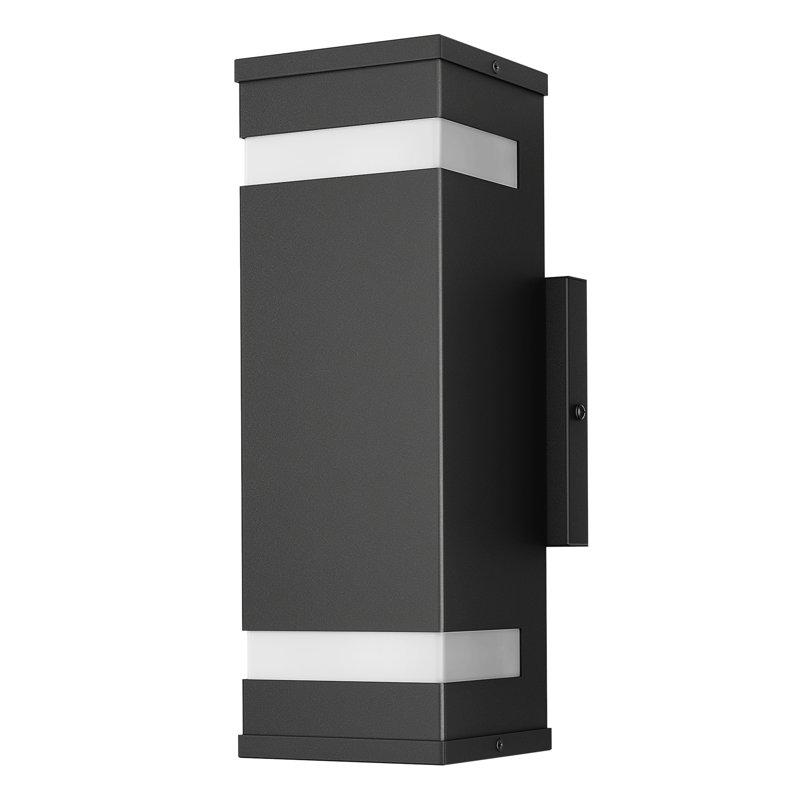 11.8" Black Outdoor Wall Light