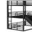 Full Over Full Over Full Bunk Bed With Slide, Metal Triple Bunk Bed With Safety Guardrails, Heavy-Duty Bunk Bed With Noise-Reduced Design, Black-829789561
