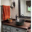 Lavabo vasque rond en cuivre 15 "avec patine verte, drain en marguerite inclus